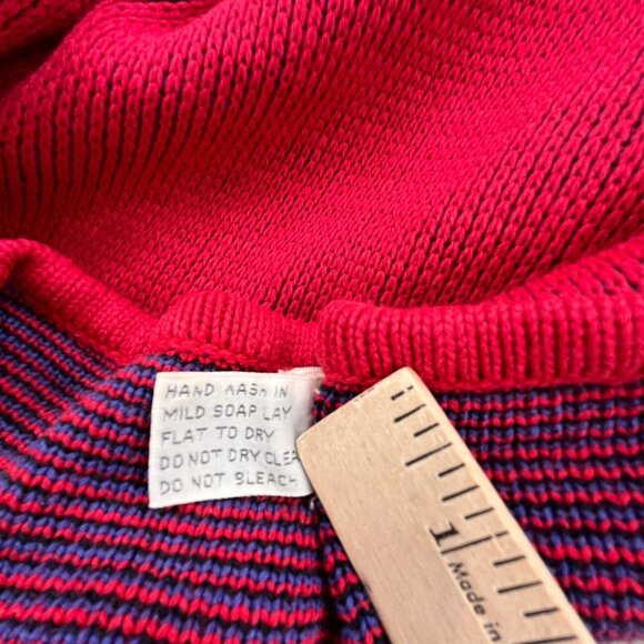 Vintage Erika womens L Floral Embroidered Knit Sweater Granny Core Boho Cottage - Picture 10 of 11